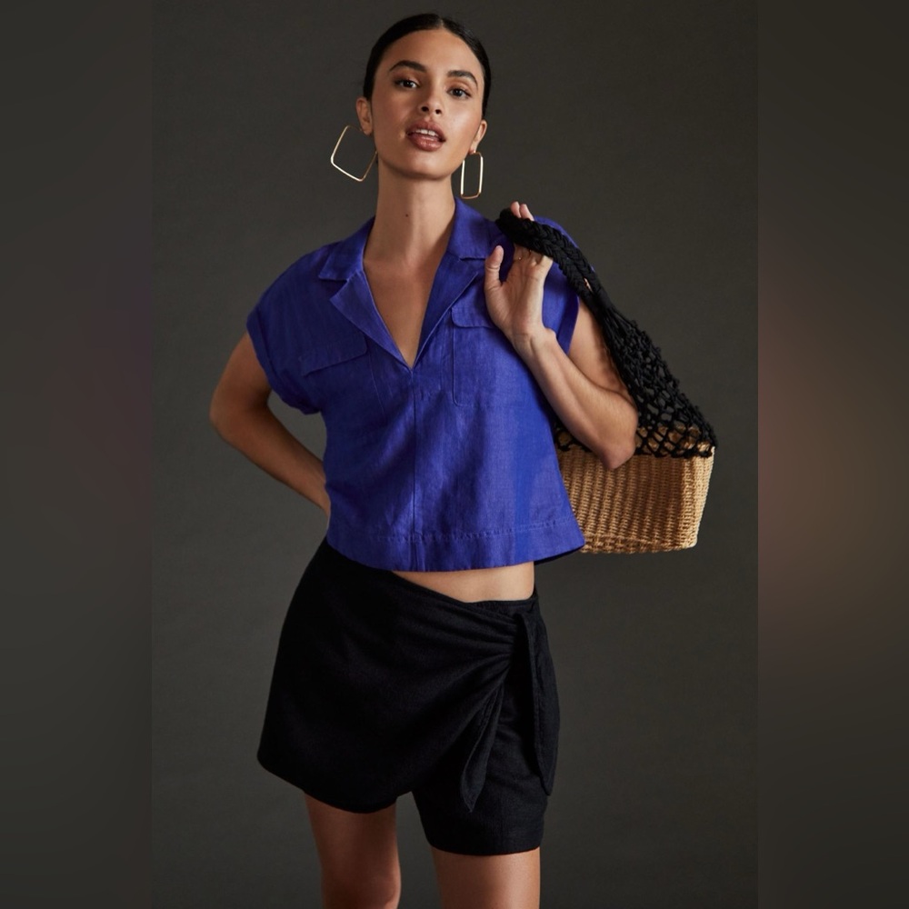 Anthropologie Cropped Utility Pullover